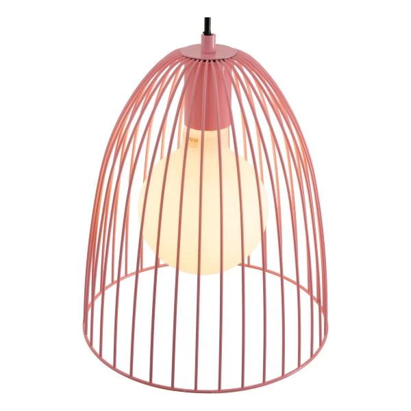 Lucide MACARONS - Hanglamp - Ø 24,5 cm - 1xE27 - Roze - detail 4